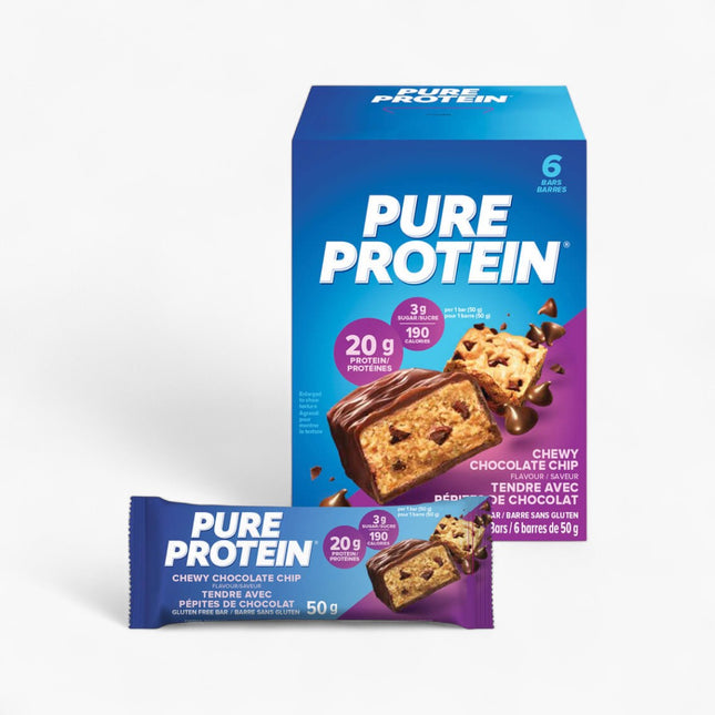 PURE PROTEIN - PROTEIN BAR 6/50G CHEWY CHOCOLATE CHIP