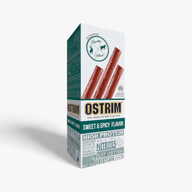 OSTRIM BEEF/ELK MEAT STICKS 10/42G SWEET & SPICY