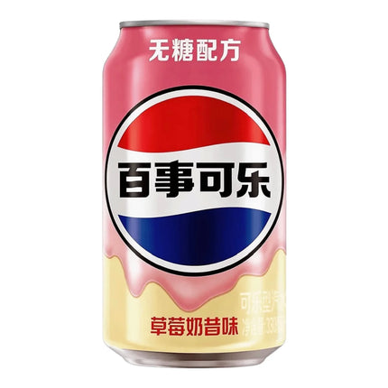 Pepsi Strawberry Milkshake Zero Sugar 12/330mL (CHINA)