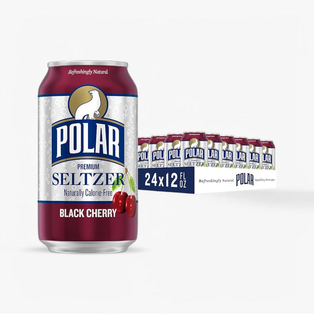 Polar Seltzer Black Cherry 12 Oz X 24