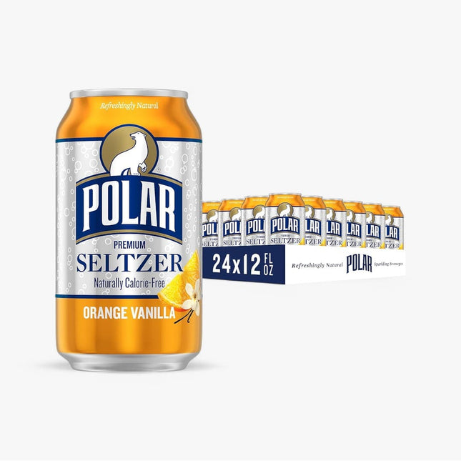 Polar Seltzer Orange Vanilla 12 Oz X 24