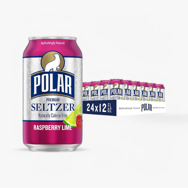 Polar Seltzer Raspberry Lime 12 Oz X 24