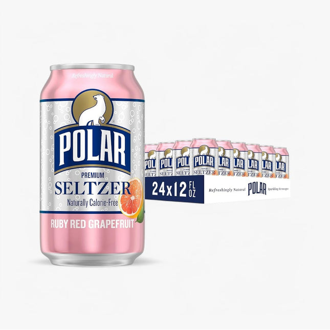 Polar Seltzer Ruby Red Grapefruit 12 Oz X 24