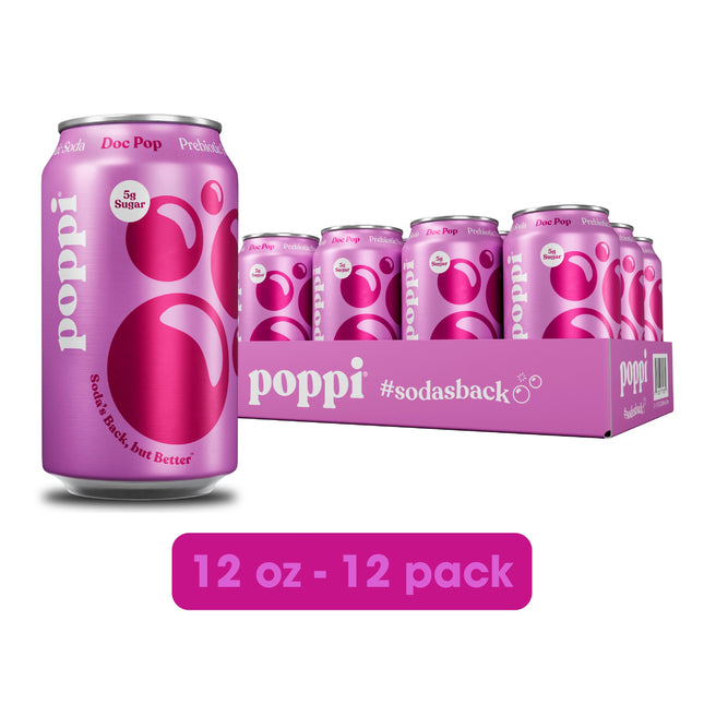 Poppi Doc Pop – 12 Pack × 12 oz Cans