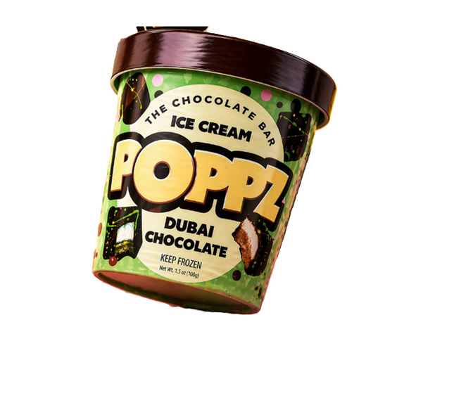 Poppz Dubai Chocolate Ice Cream 10/6.5OZ