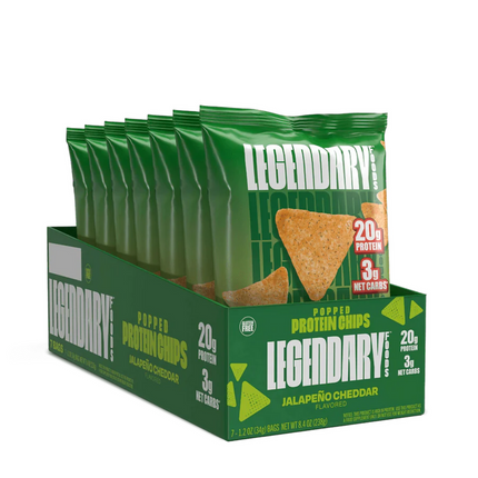 LEGENDARY PROTEIN CHIPS 7/34G - JALAPEÑO CHEDDAR