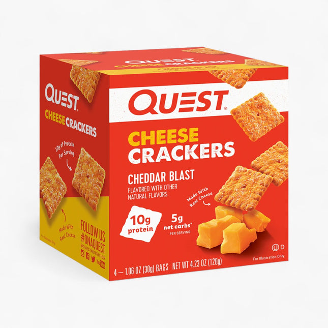QUEST CHS CRACKERS 6/4PK CHEDDAR BLAST