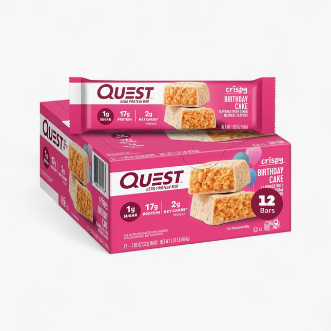 QUEST HERO BARS 12/52G BIRTHDAY CAKE 1.83 OZ