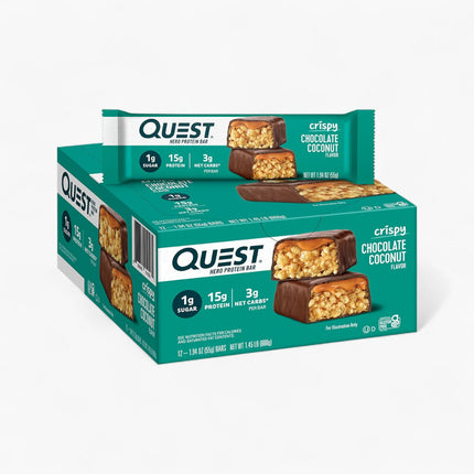 QUEST HERO BARS 12/55G CHOCOLATE COCONUT 1.94 OZ