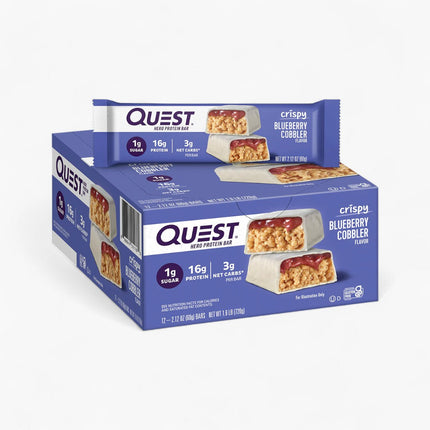 QUEST HERO BARS 12/60G BLUEBERRY COBBLER 2.12 OZ