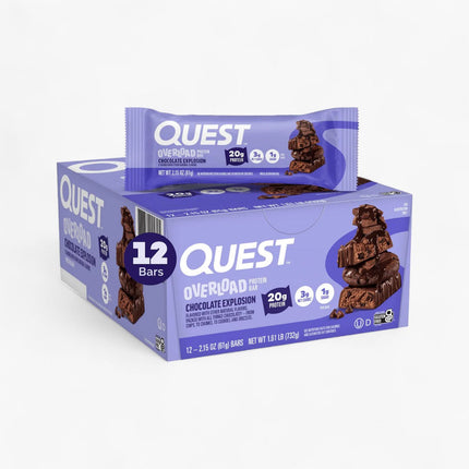 QUEST OVRLD BARS 12/60G CHOCOLATE EXPLOSION