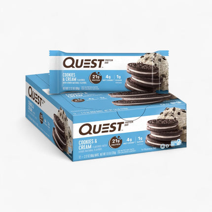 QUEST PROTEIN BARS 12/60G COOKIES & CREAM