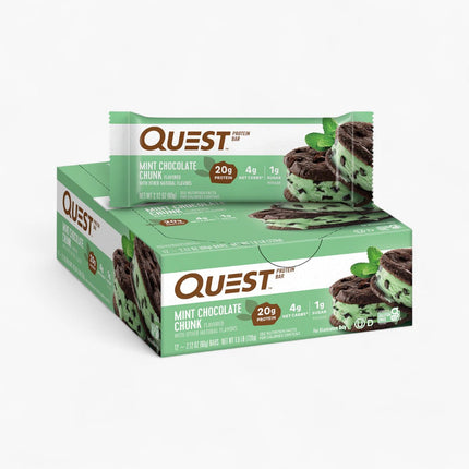 QUEST PROTEIN BARS 12/60G MINT CHOCOLATE CHIP