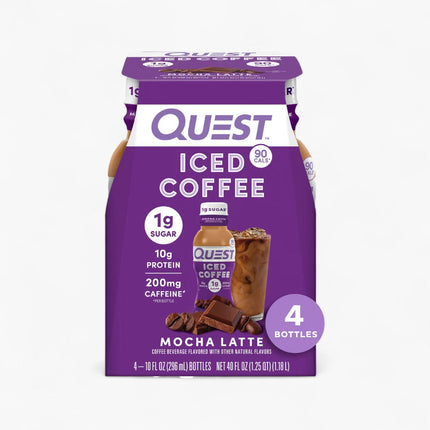 QUEST PROTEIN RTD 3/4PK ICED COFFEE MOCHA LATTE 10OZ 4PK