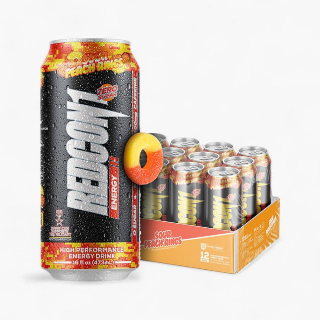 REDCON1 ENERGY DRINK 12/16OZ SOUR PEACH RINGS