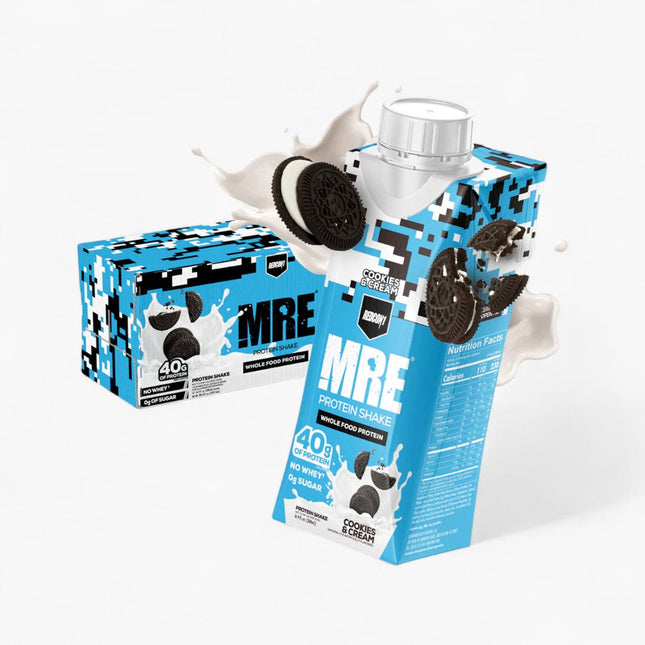 REDCON1 MRE PROTEIN SHAKE - 40G PROTEIN - 12/17OZ COOKIES AND CREAM