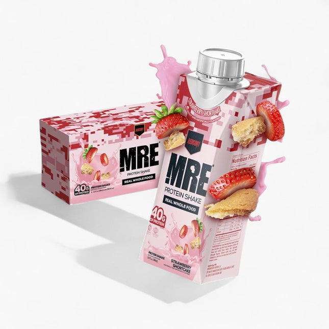 REDCON1 MRE PROTEIN SHAKE - 40G PROTEIN - 12/17OZ STRAWBERRY SHORTCAKE