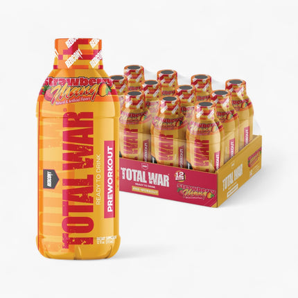 REDCON1 TOTAL WAR PREWORKOUT DRINK 12/12OZ STRAWBERRY MANGO