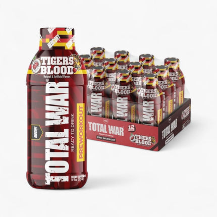 REDCON1 TOTAL WAR PREWORKOUT DRINK 12/12OZ TIGERS BLOOD
