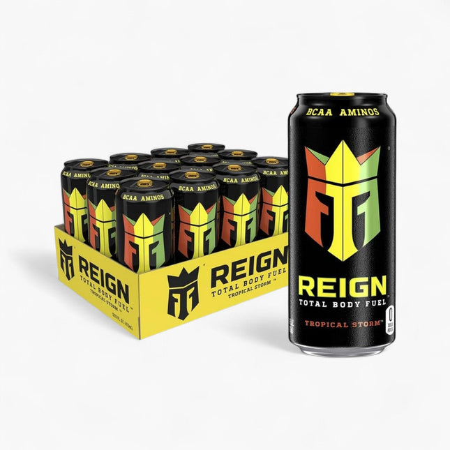 REIGN BODY FUEL ENERGY DRINK 12/16OZ TROPICAL STORM