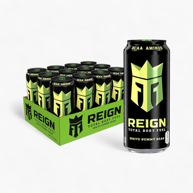 REIGN BODY FUEL ENERGY DRINK 12/16OZ WHITE GUMMY BEAR