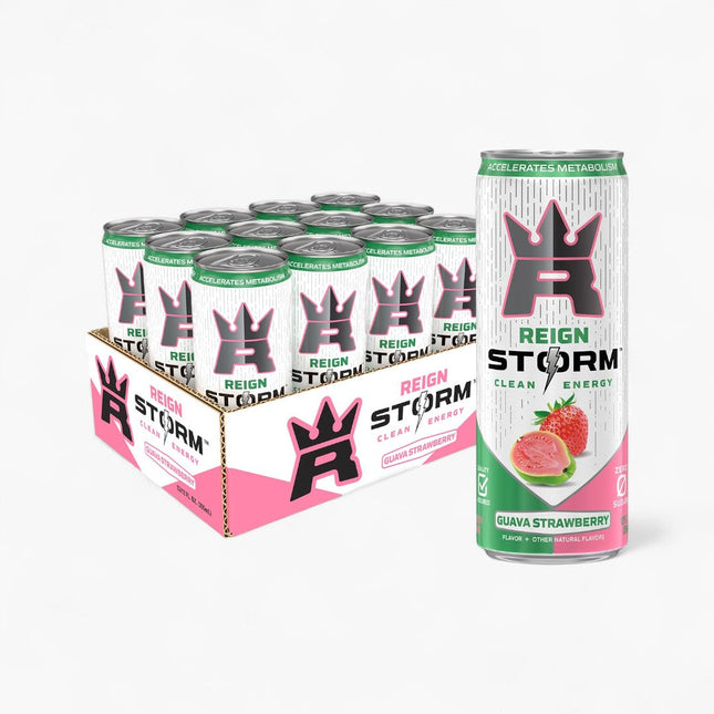 REIGN STORM CLEAN ENERGY DRINK 12/12OZ GUAVA STRAWBERRY