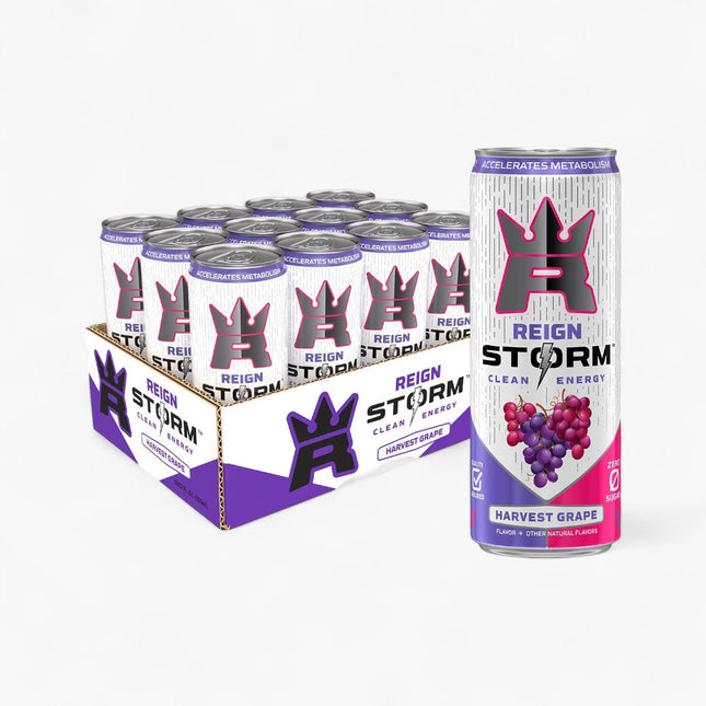 REIGN STORM CLEAN ENERGY DRINK 12/12OZ HARVEST GRAPE