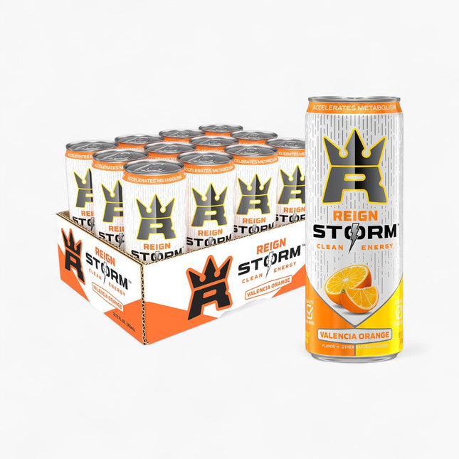 REIGN STORM CLEAN ENERGY DRINK 12/12OZ VALENCIA ORANGE
