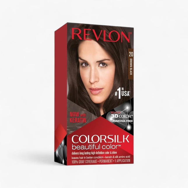 Revlon Colorsilk Usa #20 Brown/Black 12Ct