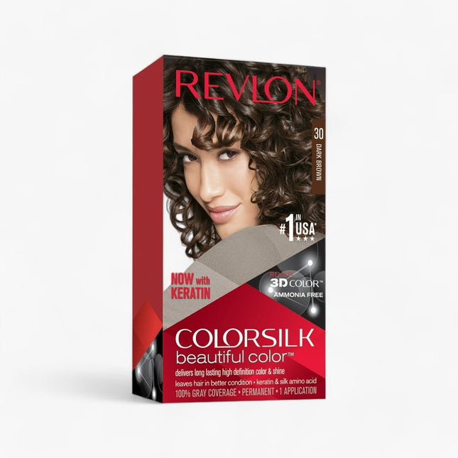 Revlon Colorsilk Usa #30, Dark Brown 12Ct
