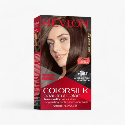 Revlon Colorsilk Usa #33, Dark Soft Brown 12Ct