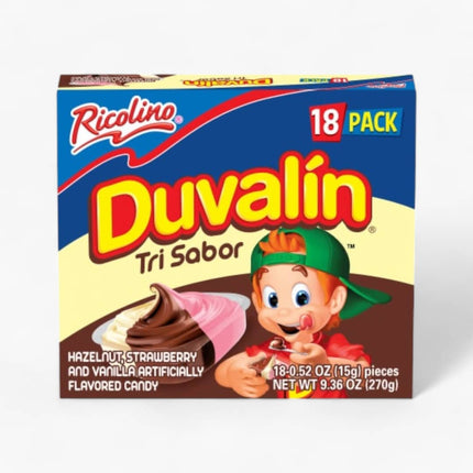 Ricolino Duvalin Hazelnut/ Strawberry/ Vanilla 18/0.53Oz