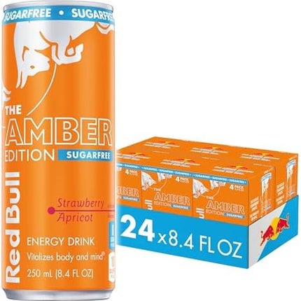 Red Bull Amber Sugar Free Energy Drink – 24 Pack × 8 oz Cans