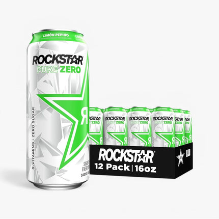 ROCKSTAR ENERGY DRINK LIME CUCUMBER 16 OZ X 12