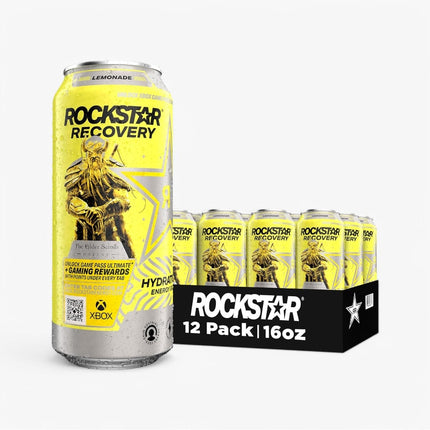 Rockstar Energy Drink Recovery Lemonade 16 Oz X 12