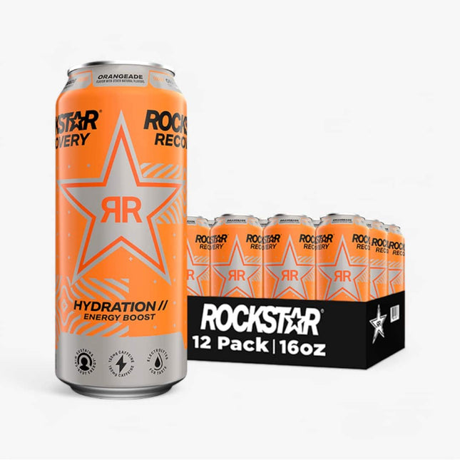 Rockstar Energy Drink Recovery Orange 16 Oz X 12