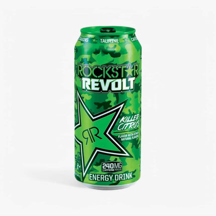 Rockstar Energy Drink Revolt Killer Citrus 16 Oz X 12