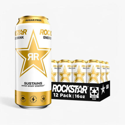 Rockstar Energy Drink Sugar Free 16 Oz X 12