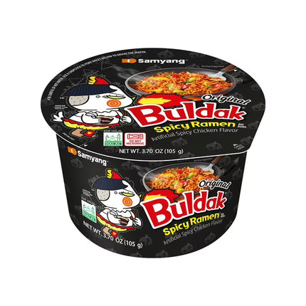SAMYANG BULDAK SPICY CHICKEN RAMEN NOODLES ORIGINAL 6 BOWLS (105G)