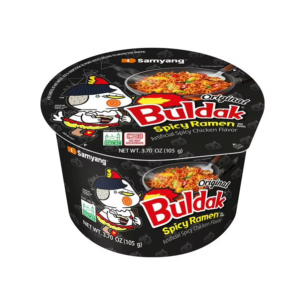 SAMYANG BULDAK SPICY CHICKEN RAMEN NOODLES ORIGINAL 6 BOWLS (105G)