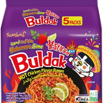 SAMYANG BULDAK SPICY CHICKEN HABANERO LIME 5 PK