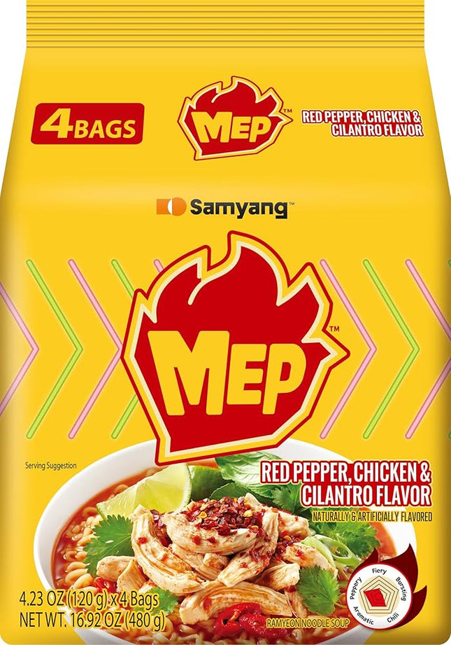 Samyang MEP Red Pepper & Chicken w/ Cilantro 4BAGS/120G