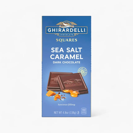 Sea Salt Caramel Dark Chocolate Squares Bar 10/4.8Oz