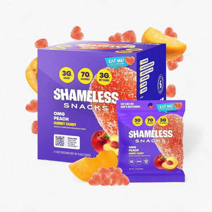 SHAMELESS GUMMY SNACK 6/1.8OZ OMG PEACH