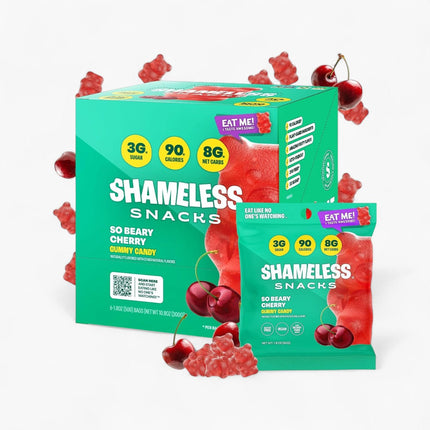 SHAMELESS GUMMY SNACK 6/1.8OZ SOUR BEARY CHERRY