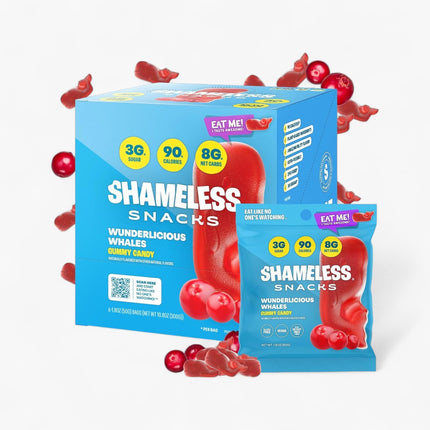 SHAMELESS GUMMY SNACK 6/1.8OZ WUNDERLICIOUS WHALES