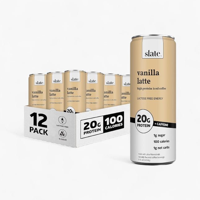 SLATE PROTEIN COFFEE 12/11OZ VANILLA LATTE