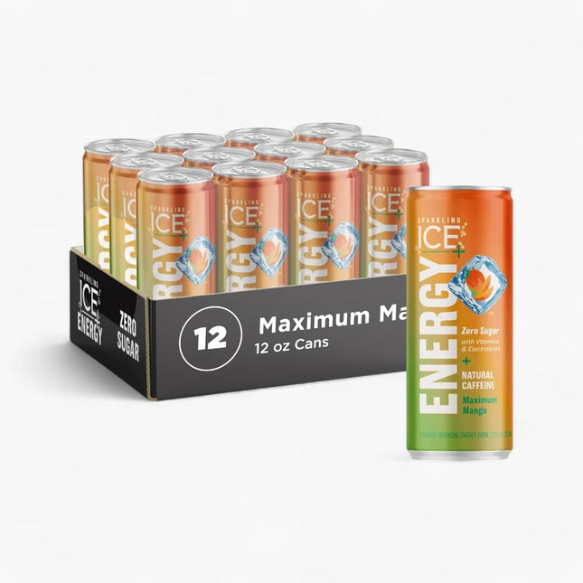 Sparkling Ice Energy Maximum Mango 12/12 Oz