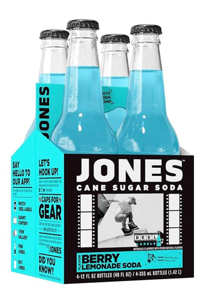 JONES BERRY LEMONADE SODA 24/12OZ (GLASS)