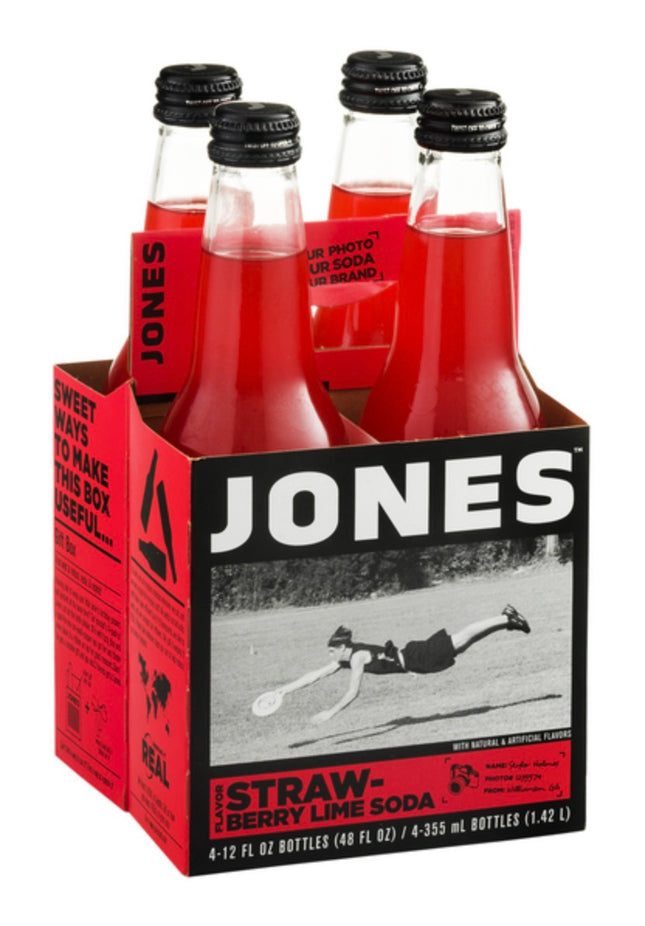 JONES STRAWBERRY LIME SODA 24/12OZ (GLASS)